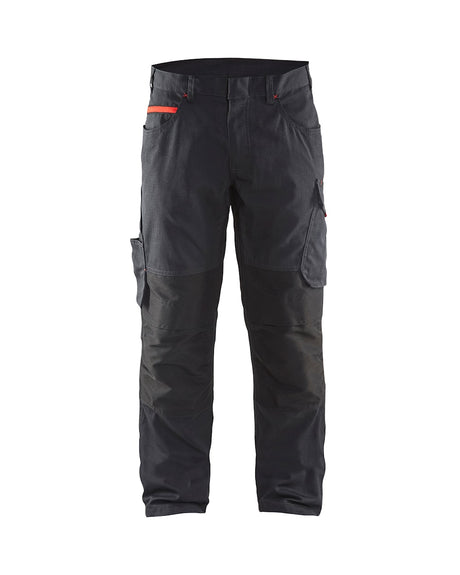 Blaklader Service Trousers with Stretch 1495 #colour_black-red