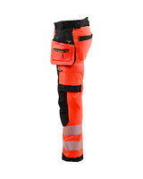 Blaklader Softshell Hi-Vis Trousers 1820 #colour_red-hi-vis-black