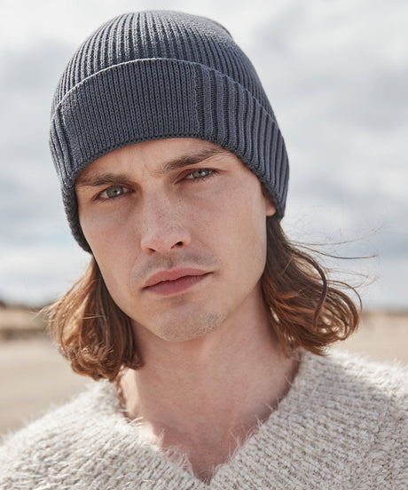 Beechfield Organic Cotton Engineered Patch Beanie