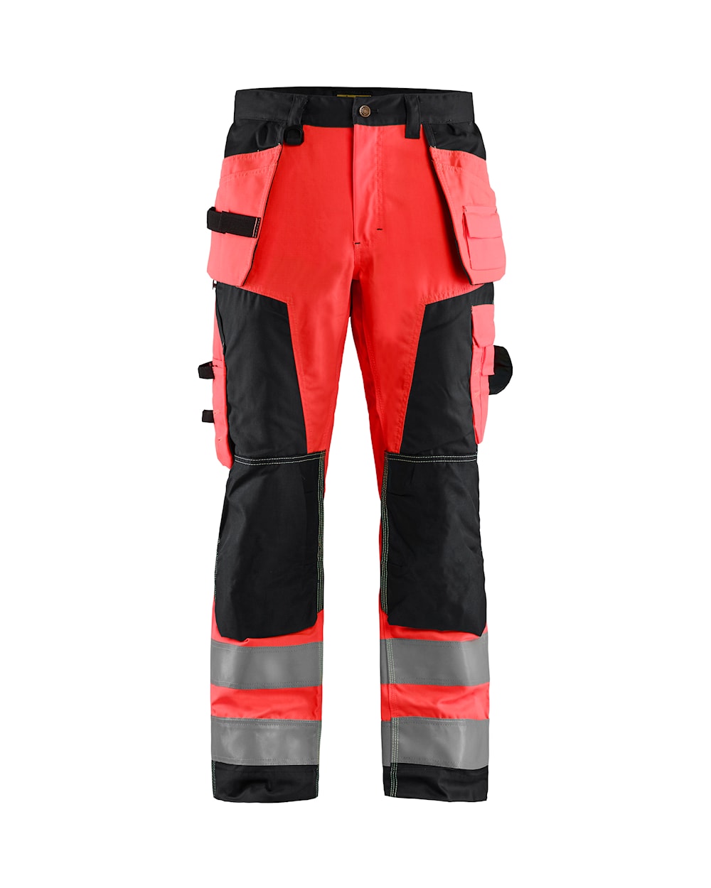 Blaklader Hi-Vis Craftsman Trousers 1568 - Red Hi-Vis/Black