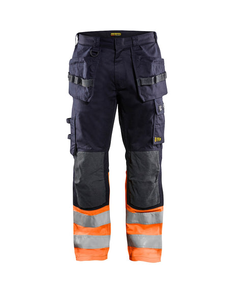 Blaklader Multinorm Inherent Trousers 1489 #colour_navy-blue-orange