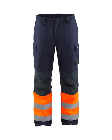 Blaklader Multinorm Inherent Winter Trousers 1869 #colour_navy-blue-orange