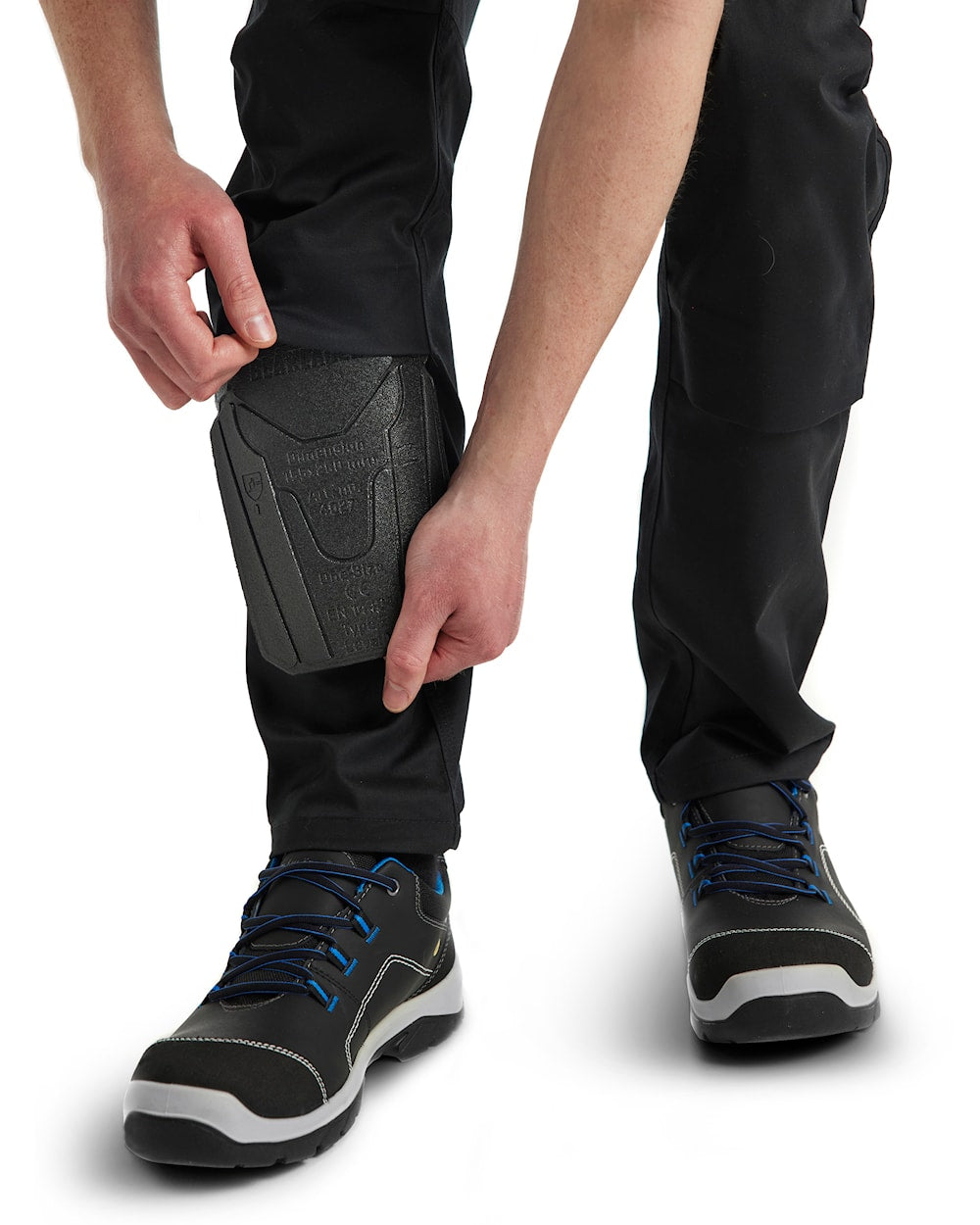 Blaklader Industry Trousers Stretch with Knee Pad Pockets 1448 #colour_dark-navy-black