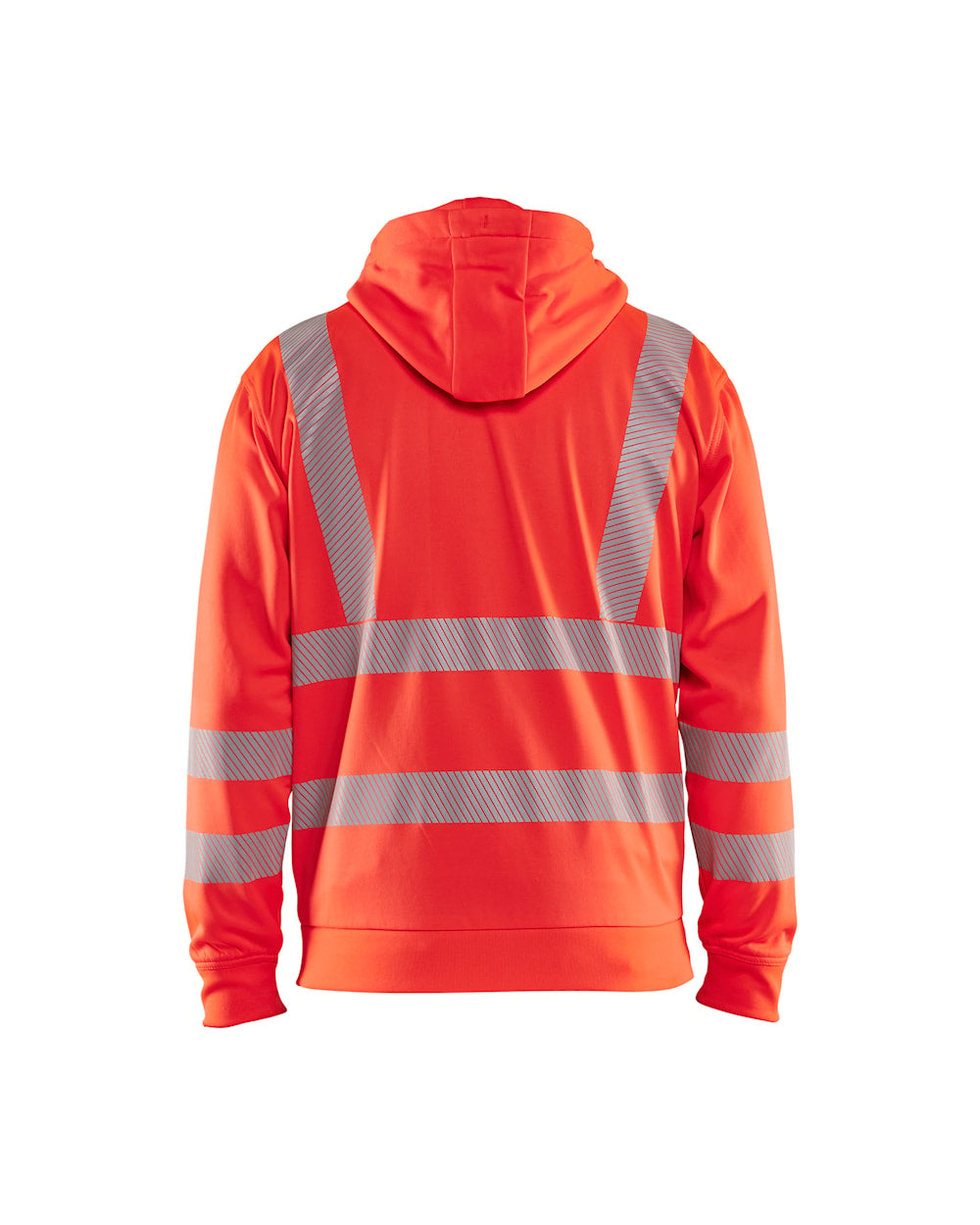 Blaklader Hi-Vis Hoodie Full-Zip 3565 #colour_red-hi-vis