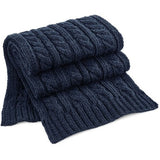 Beechfield Cable Knit Melange Scarf