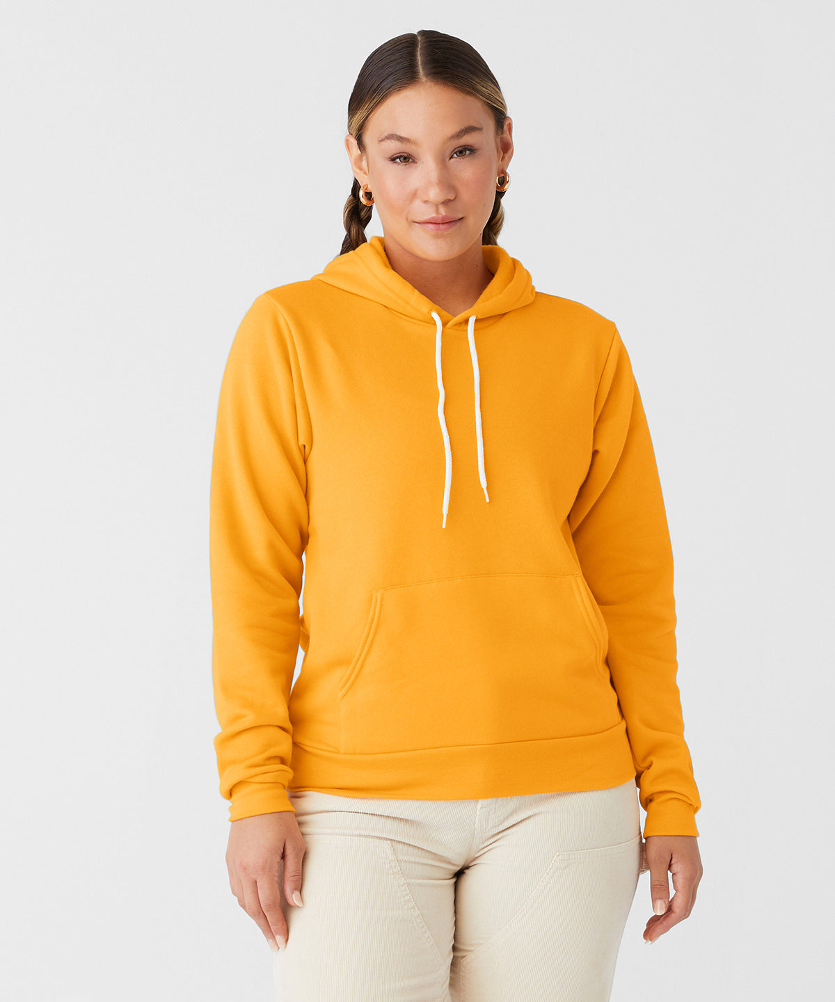 Bella Canvas Unisex Polycotton Fleece Pullover Hoodie - Gold