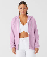 Bella Canvas Unisex Polycotton Fleece Full-Zip Hoodie - Lilac