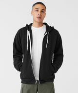 Bella Canvas Unisex Polycotton Fleece Full-Zip Hoodie - Black