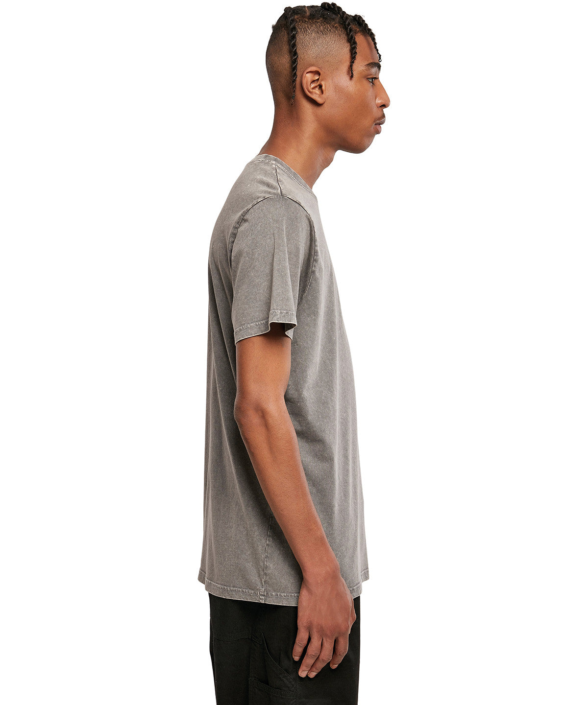 Build Your Brand Acid Washed Round Neck Tee