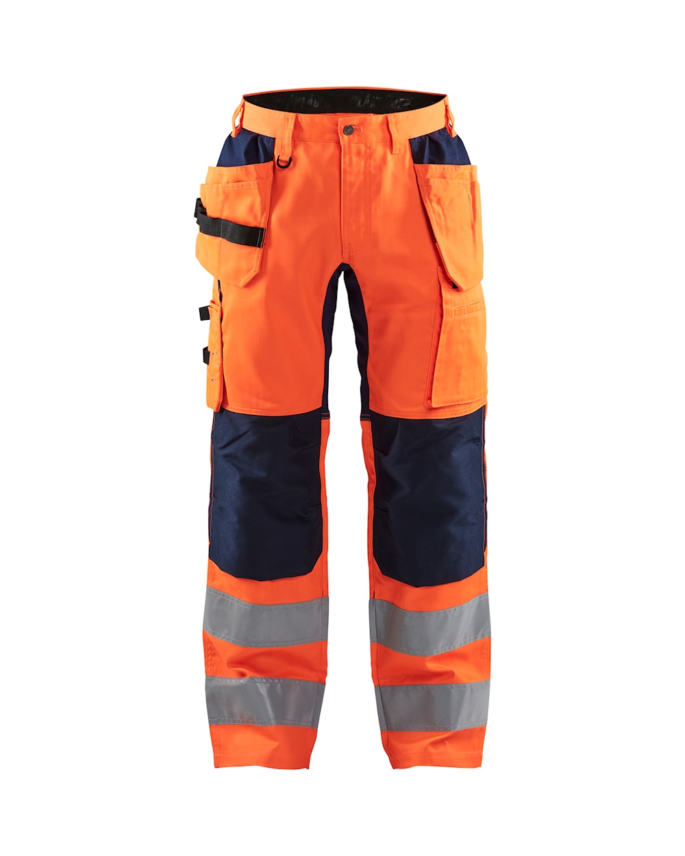 Blaklader Hi-Vis Trousers with Stretch 1552 - Hi-Vis Orange/Navy Blue