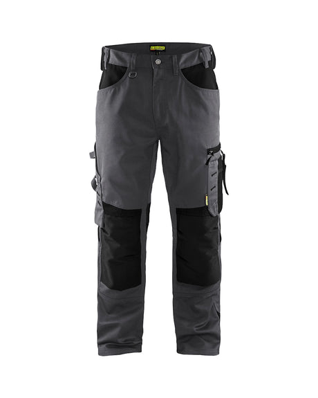 Blaklader Trousers without Nail Pockets 1556 #colour_mid-grey-black