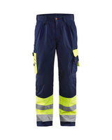 Blaklader Hi-Vis Trousers 1584 - Hi-Vis Yellow/Navy Blue