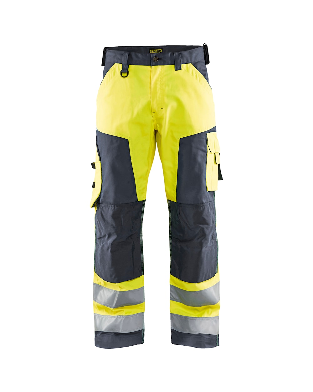 Blaklader Hi-Vis Trousers without Nail Pockets 1566 - Hi-Vis Yellow/Mid Grey