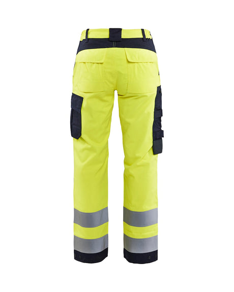 Blaklader Women's Multinorm Inherent Trousers 7189 #colour_hi-vis-yellow-navy-blue