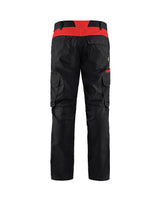 Blaklader Industry Trousers Stretch 1444 - Black/Red #colour_black-red