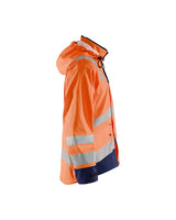 Blaklader Rain Jacket Hi-Vis Level 3 4327 #colour_orange-navy-blue