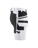 Blaklader Painter Shorts with Stretch X1900 1911 #colour_white-black