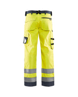 Blaklader Hi-Vis Trousers without Nail Pockets 1566 - Hi-Vis Yellow/Mid Grey