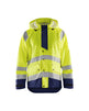 Blaklader Rain Jacket Hi-Vis Level 3 4327 #colour_hi-vis-yellow-navy-blue