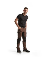 Blaklader Service Trousers with Stretch 14591845 #colour_brown-black