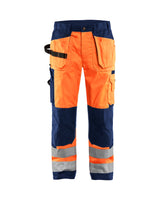 Blaklader Hi-Vis Trousers 1533 - Hi-Vis Orange/Navy Blue