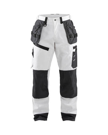 Blaklader X1500 Painters Trousers 1510 #colour_white-dark-grey