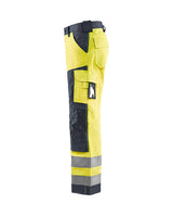 Blaklader Hi-Vis Trousers without Nail Pockets 1566 - Hi-Vis Yellow/Mid Grey