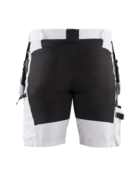 Blaklader Painter Shorts with Stretch X1900 1911 #colour_white-black