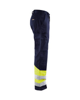 Blaklader Hi-Vis Trousers 1564 - Navy Blue/Hi-Vis Yellow