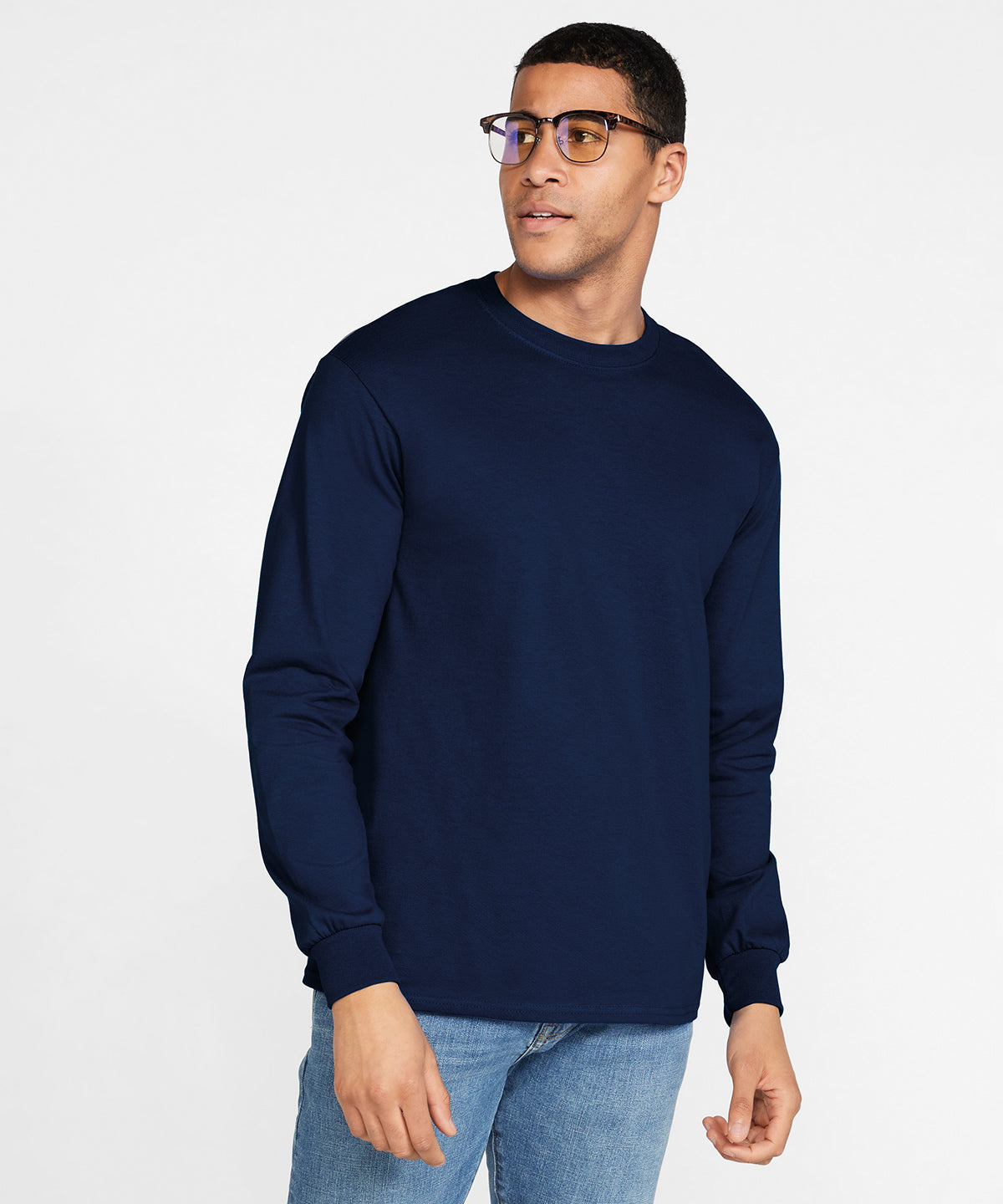 Gildan Ultra Cotton Adult Long Sleeve T-Shirt - Navy