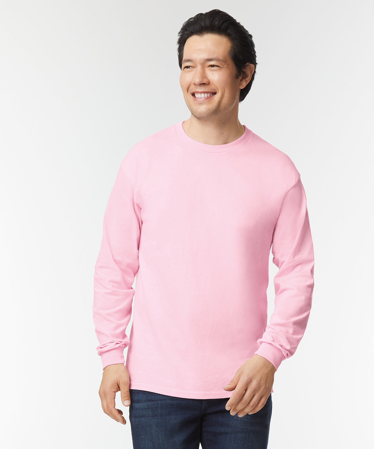 Gildan Ultra Cotton Adult Long Sleeve T-Shirt - Light Pink