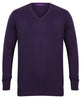 Henbury 12 Gauge V-Neck Jumper