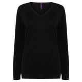 Henbury Women's 12 Gauge V-Neck Jumper