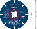 Bosch Professional Expert X-LOCK Carbide Multi Wheel Cutting Disc - 115mm x 1mm x 22.23mm