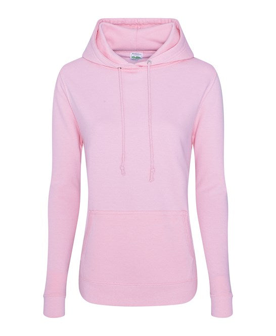 Awdis Just Hoods Women's College Hoodie - Baby Pink