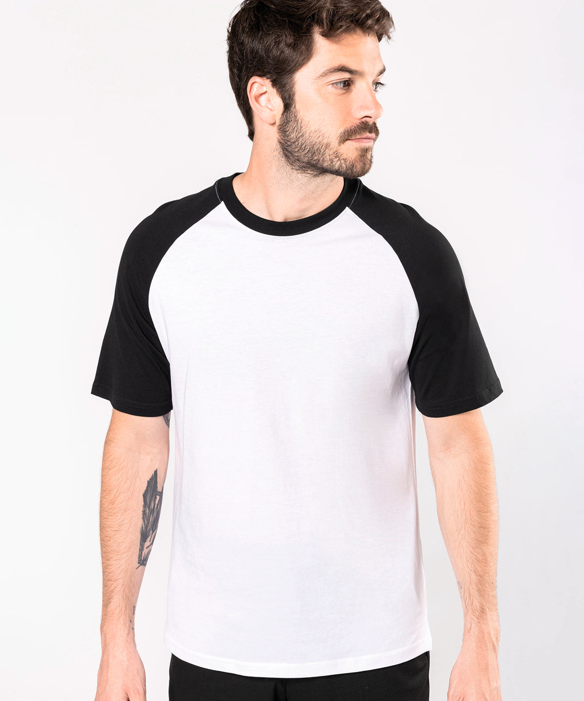 Kariban Baseball Short-Sleeved Two-Tone T-Shirt