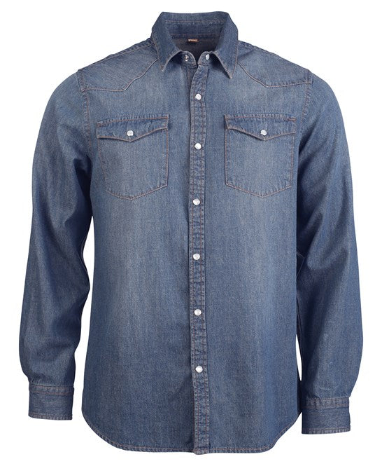 Kariban Men's Long-Sleeved Denim Shirt