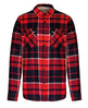 Kariban Sherpa-Lined Checked Shirt Jacket