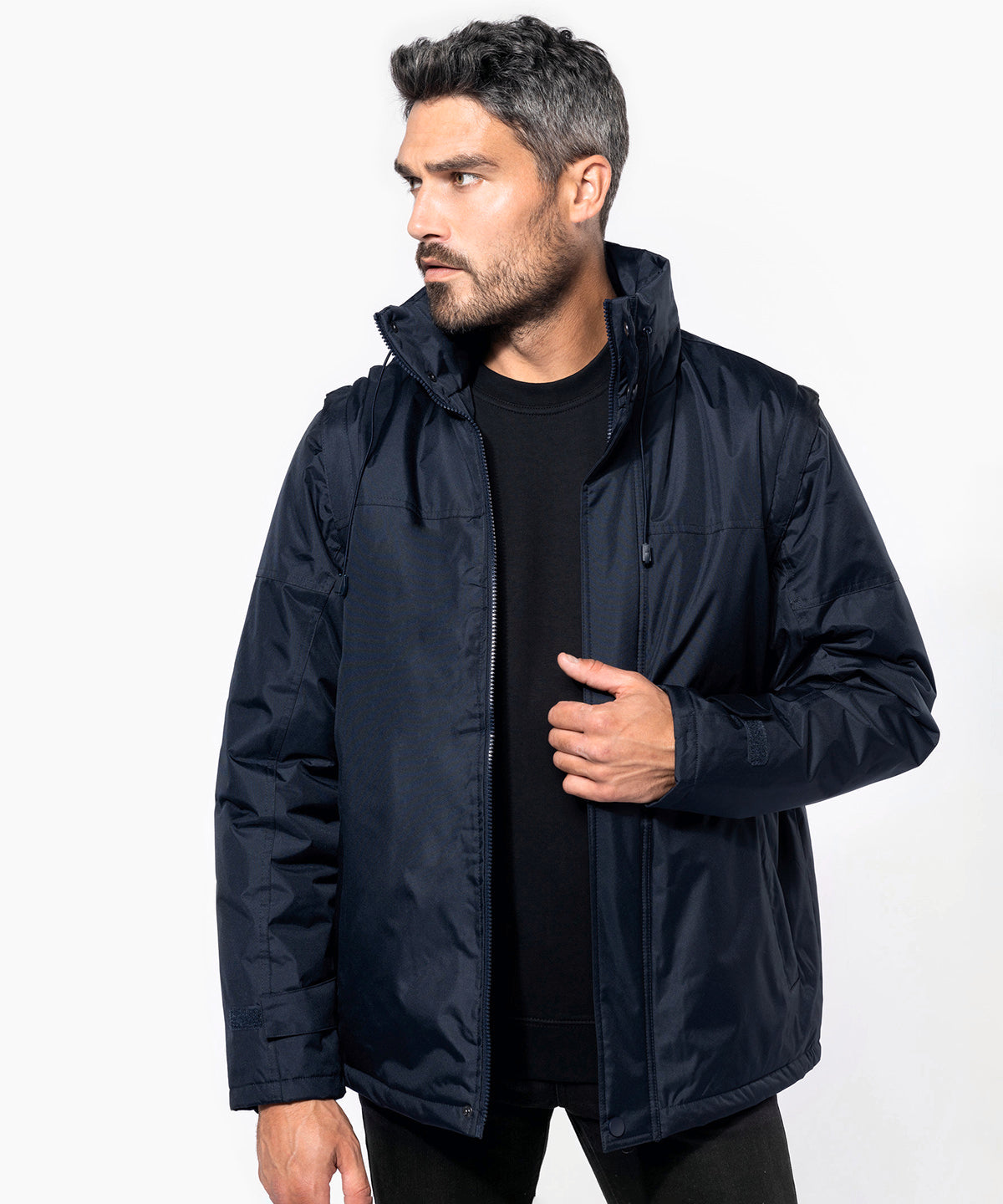 Kariban Detachable-Sleeved Blouson Jacket