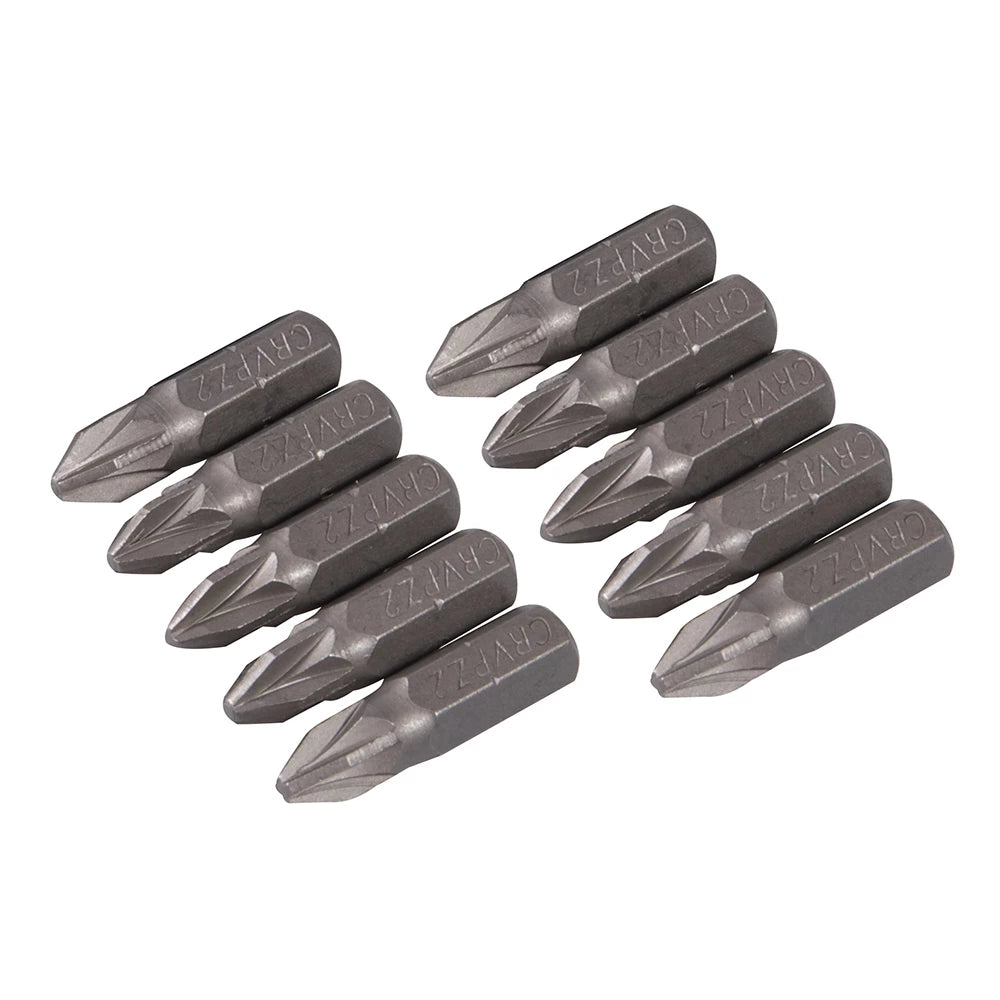 Silverline Pozidriv Cr-V Screwdriver Bits 10Pk