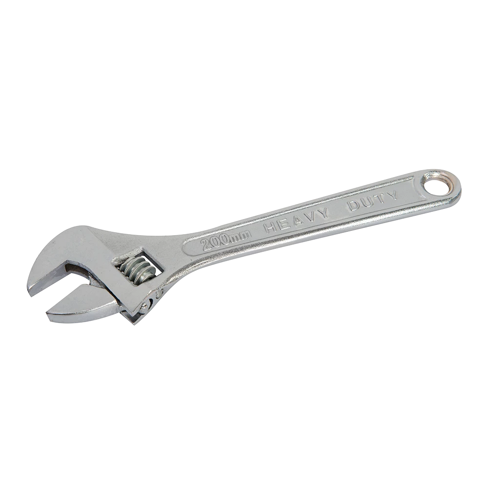 Silverline Adjustable Wrench Polished - Length 200mm/Jaw 22mm