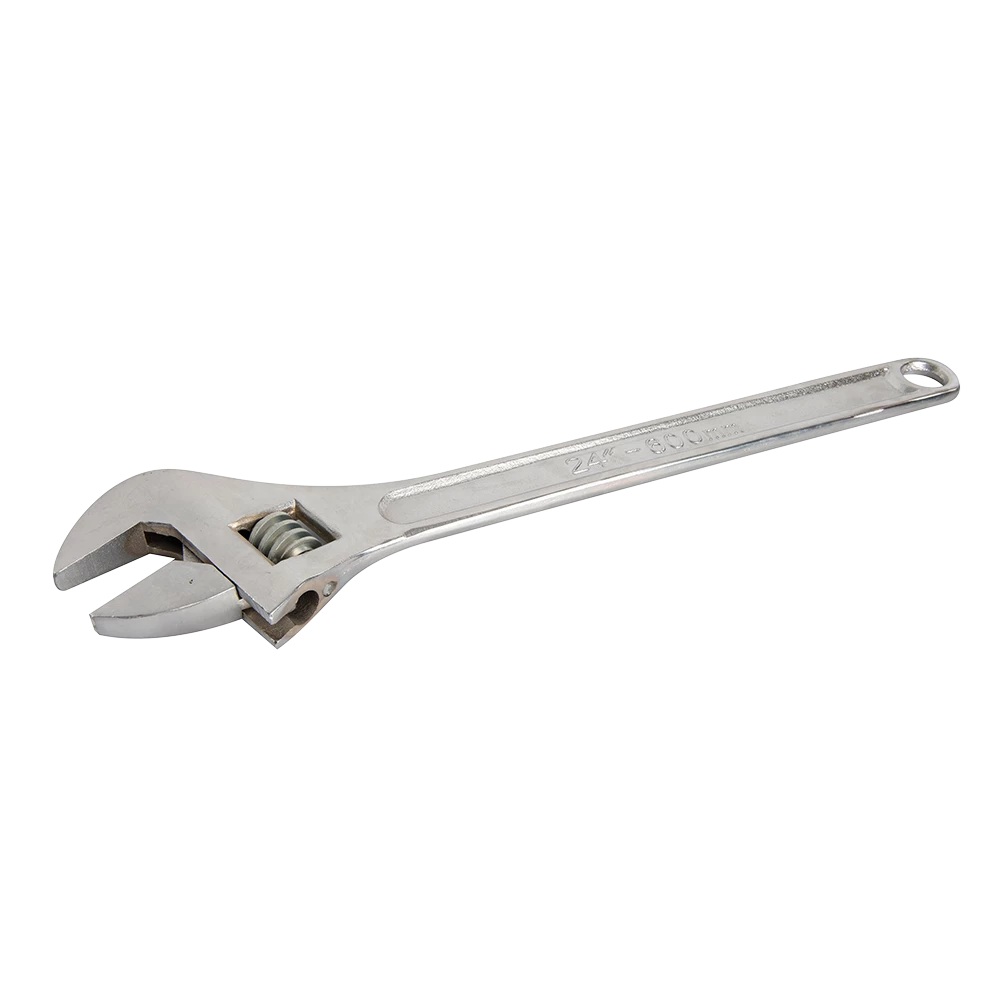 Silverline Adjustable Wrench Polished - Length 600mm/Jaw 57mm