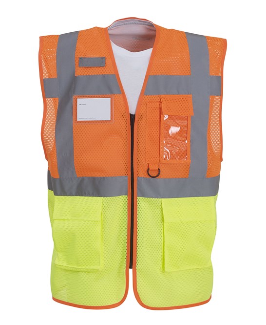 Yoko Hi-Vis Top Cool Open-Mesh Executive Waistcoat