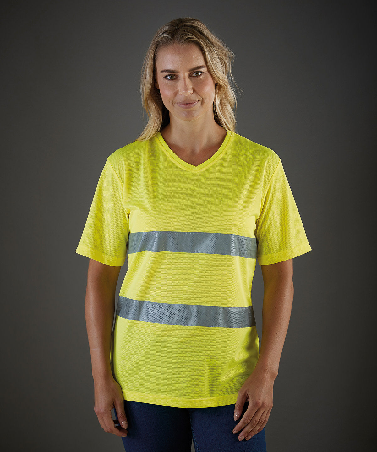 Yoko Hi-Vis Top Cool Super Light V-Neck T-Shirt