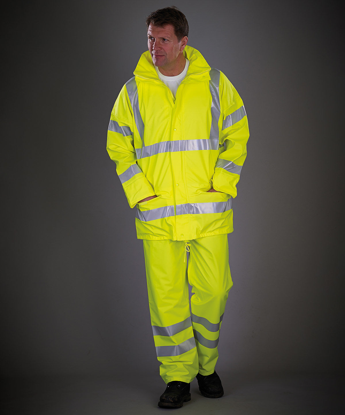 Yoko Hi-Vis Soft Flex Breathable U-Dry Jacket