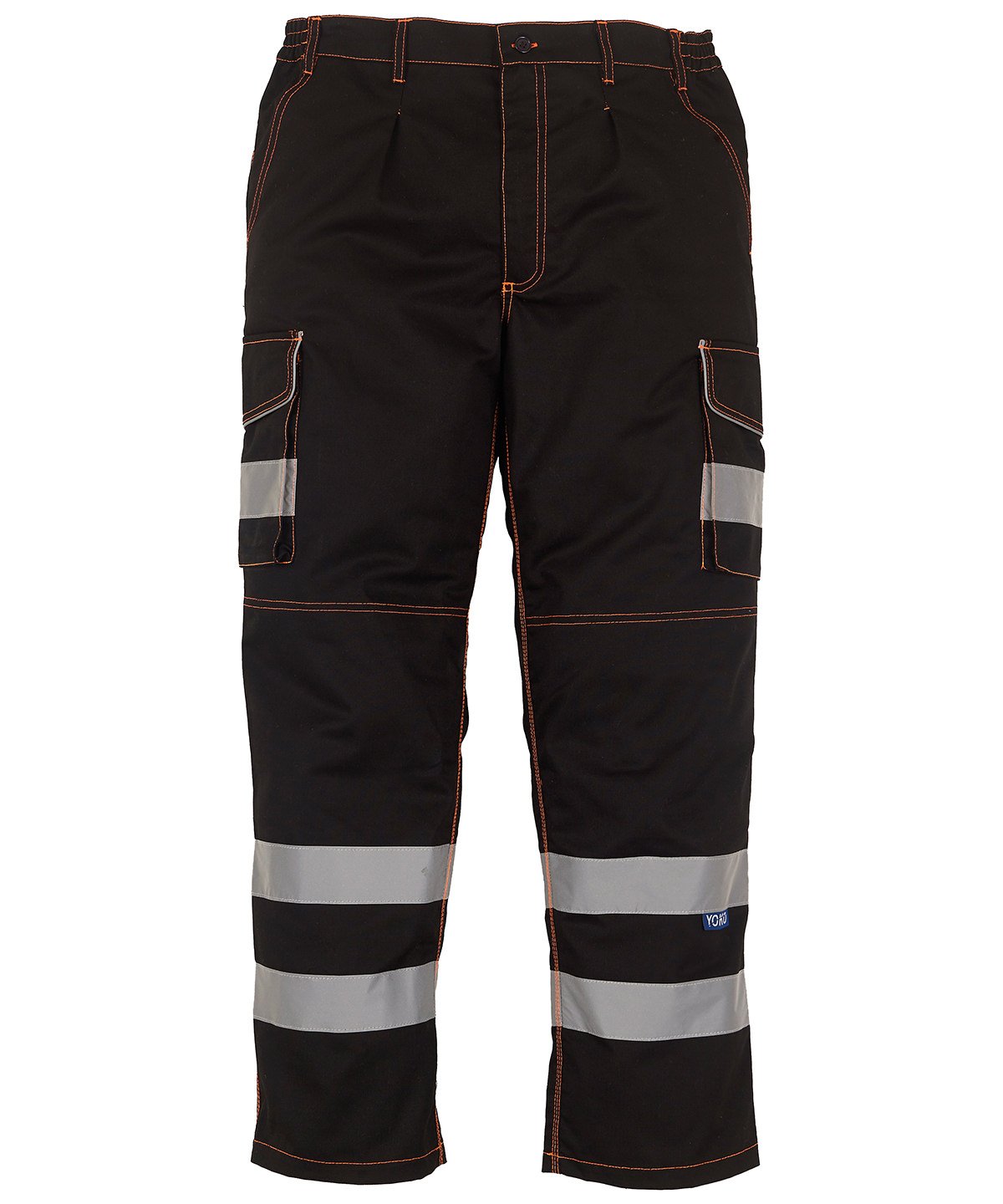 Yoko Hi-Vis Polycotton Cargo Trousers With Kneepad Pockets