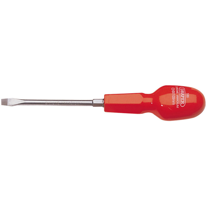 Draper 6mm x 100mm Plain Slot Cabinet Pattern Screwdriver