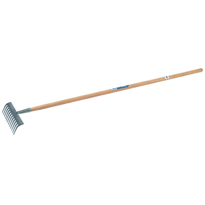 Draper Carbon Steel Garden Rake with Ash Handle