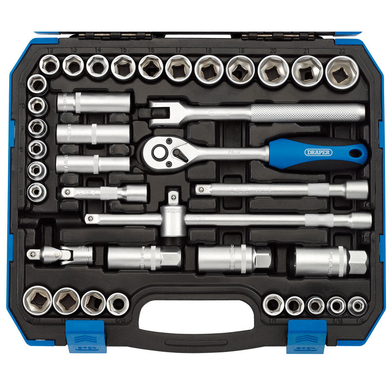 Draper 3/8" Sq. Dr. Combined MM/AF Socket Set (39 Piece)