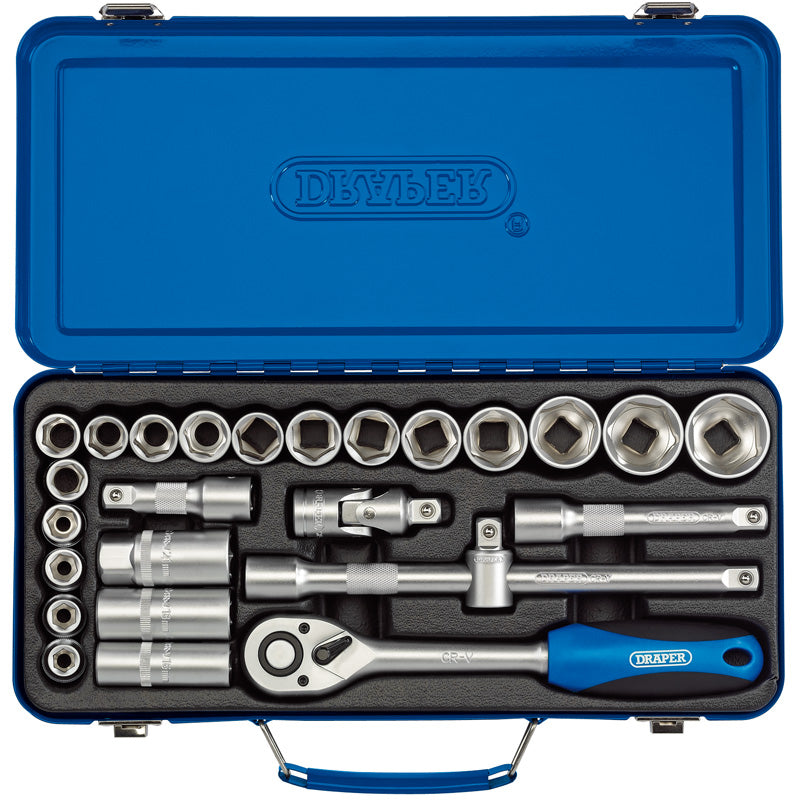 Draper 1/2" Sq. Dr. Metric Socket Set (26 Piece)